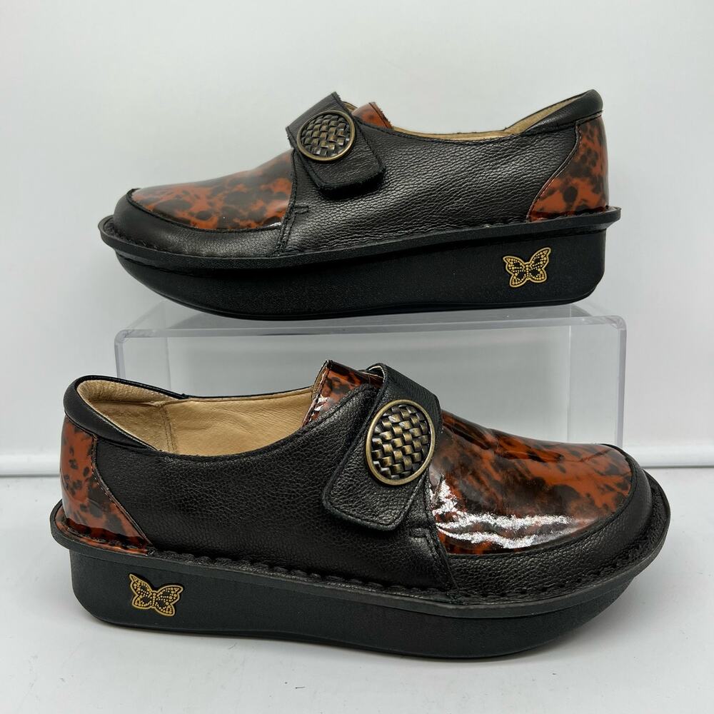 Alegria Shoes Womens 36 DIX-407 Brown Marble Dixi Turquoise US 6-6.5
